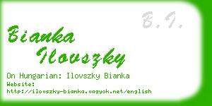 bianka ilovszky business card